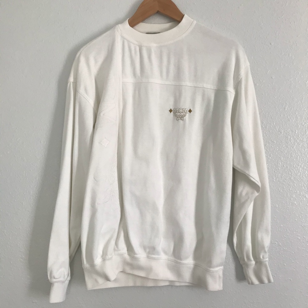 Vintage MCM Embroidered Crewneck Sweater